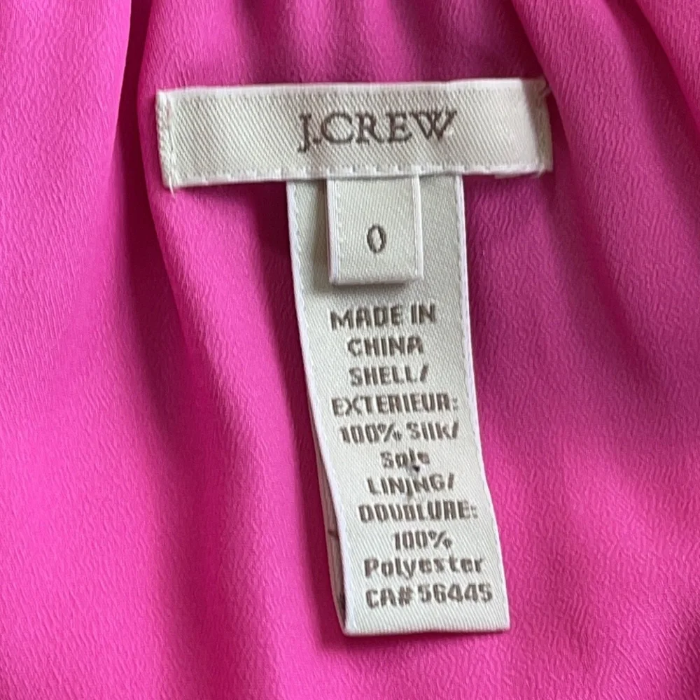 J.Crew Fuchsia pink sleeveless blouse 100% silk top